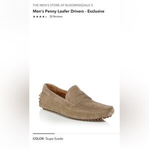 NWOT Men’s Bloomingdale Men’s Penny Loafer Drivers-Exclusive